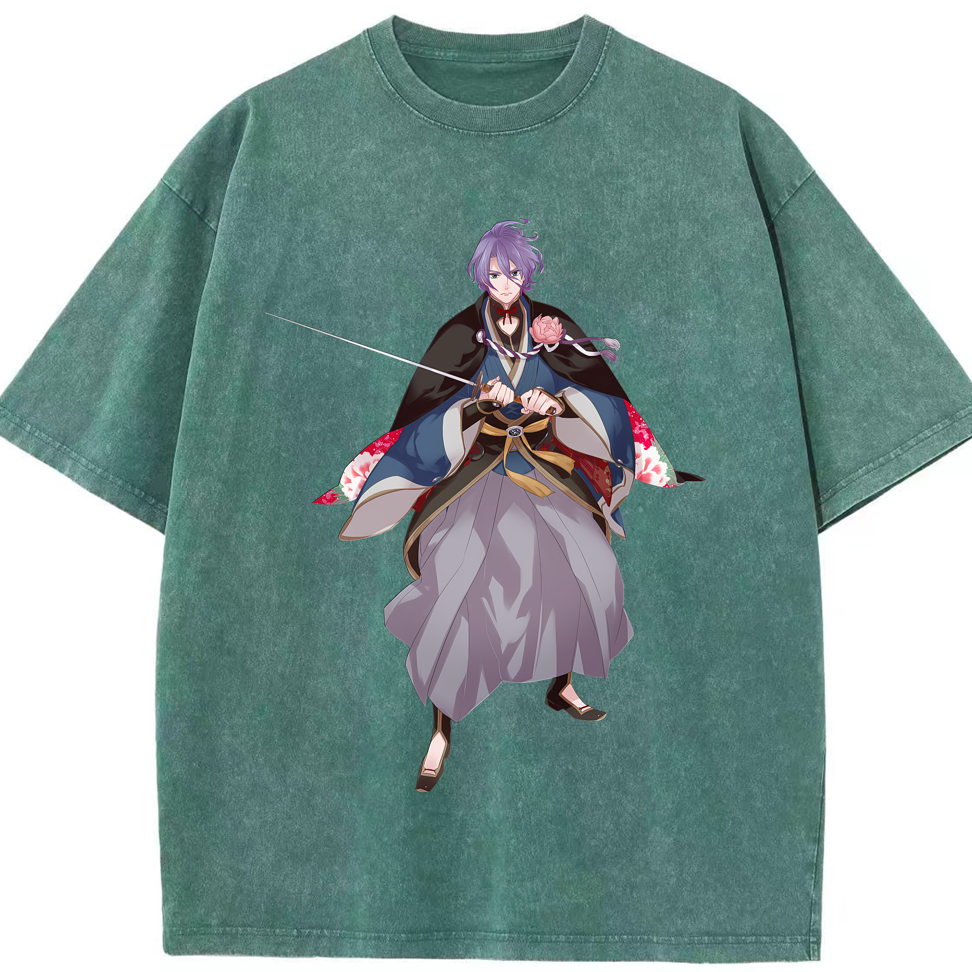 （画像用） 刀剣乱舞 Touken Ranbu 綿100% ヴィンテージ風 半袖Tシャツ（フロントプリント）